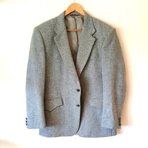 Vintage Larry Mahan's Cowboy Collection Gray Tweed Sports Coat Blazer